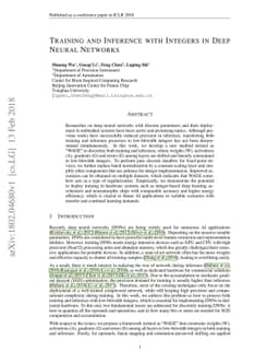 Training and Inference with Integers in Deep Neural Networks
