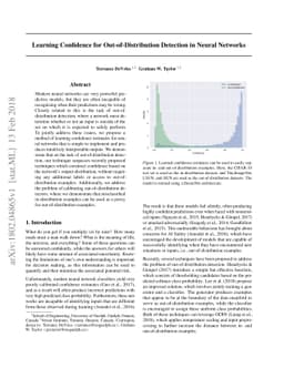 Learning Confidence for Out-of-Distribution Detection in Neural Networks