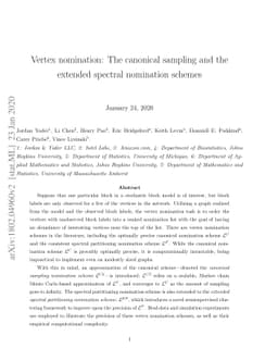 Vertex nomination: The canonical sampling and the extended spectral
  nomination schemes