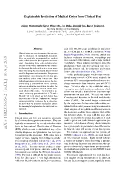 Explainable Prediction of Medical Codes from Clinical Text
