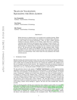 Train on Validation: Squeezing the Data Lemon