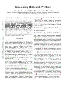 Generalizing Bottleneck Problems