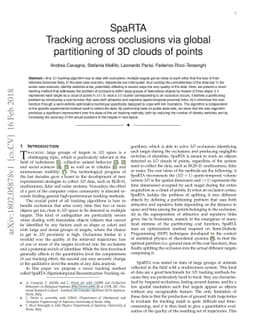 SpaRTA - Tracking across occlusions via global partitioning of 3D clouds
  of points