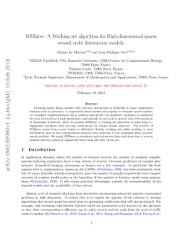 WHInter: A Working set algorithm for High-dimensional sparse second
  order Interaction models