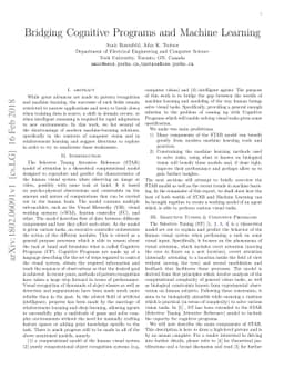 Bridging Cognitive Programs and Machine Learning