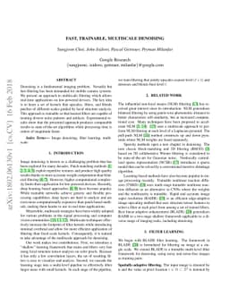 Fast, Trainable, Multiscale Denoising