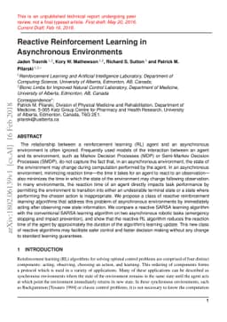 Reactive Reinforcement Learning in Asynchronous Environments