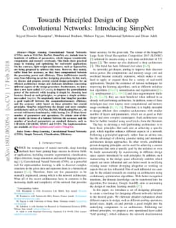 Towards Principled Design of Deep Convolutional Networks: Introducing
  SimpNet