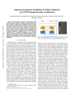 Sequence-to-Sequence Prediction of Vehicle Trajectory via LSTM
  Encoder-Decoder Architecture
