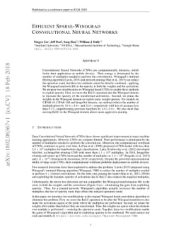 Efficient Sparse-Winograd Convolutional Neural Networks
