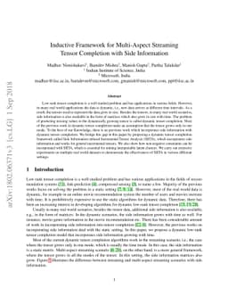 Inductive Framework for Multi-Aspect Streaming Tensor Completion with
  Side Information