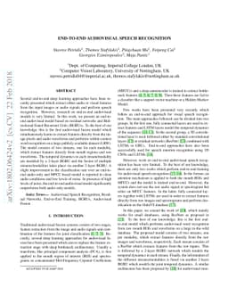 End-to-end Audiovisual Speech Recognition