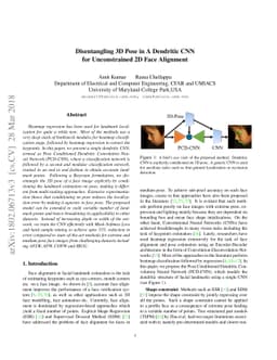 Disentangling 3D Pose in A Dendritic CNN for Unconstrained 2D Face
  Alignment
