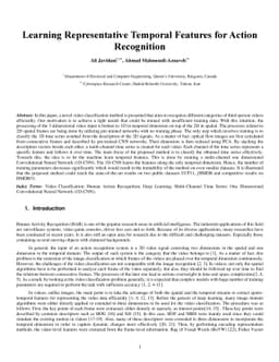 Learning Representative Temporal Features for Action Recognition