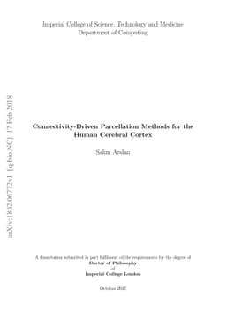 Connectivity-Driven Parcellation Methods for the Human Cerebral Cortex