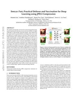 Shield: Fast, Practical Defense and Vaccination for Deep Learning using
  JPEG Compression