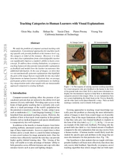 Teaching Categories to Human Learners with Visual Explanations