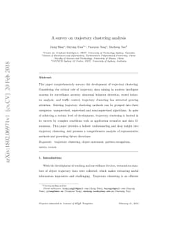 A survey on trajectory clustering analysis