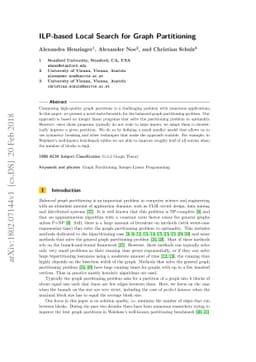 ILP-based Local Search for Graph Partitioning