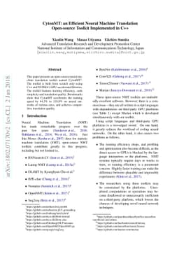 CytonMT: an Efficient Neural Machine Translation Open-source Toolkit
  Implemented in C++
