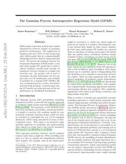 The Gaussian Process Autoregressive Regression Model (GPAR)
