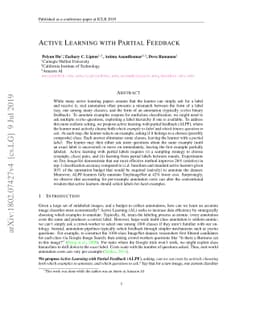 Active Learning with Partial Feedback