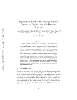 Explanations based on the Missing: Towards Contrastive Explanations with
  Pertinent Negatives