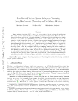 Scalable and Robust Sparse Subspace Clustering Using Randomized
  Clustering and Multilayer Graphs