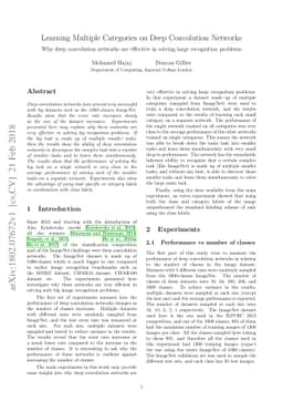 Learning Multiple Categories on Deep Convolution Networks