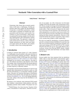 Stochastic Video Generation with a Learned Prior