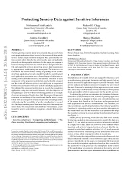 Protecting Sensory Data against Sensitive Inferences
