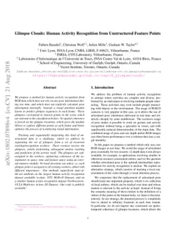 Glimpse Clouds: Human Activity Recognition from Unstructured Feature
  Points