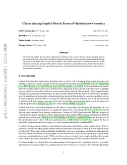 Characterizing Implicit Bias in Terms of Optimization Geometry