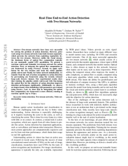 Real-Time End-to-End Action Detection with Two-Stream Networks