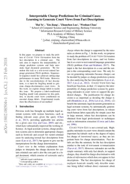 Interpretable Charge Predictions for Criminal Cases: Learning to
  Generate Court Views from Fact Descriptions