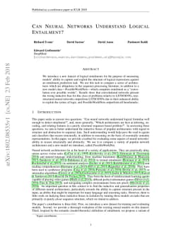 Can Neural Networks Understand Logical Entailment?