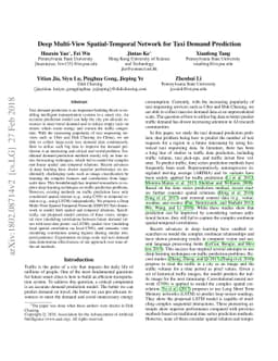 Deep Multi-View Spatial-Temporal Network for Taxi Demand Prediction