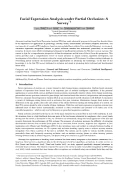 Facial Expression Analysis under Partial Occlusion: A Survey