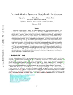Stochastic Gradient Descent on Highly-Parallel Architectures
