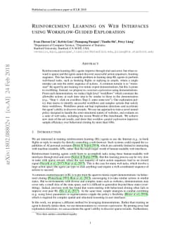 Reinforcement Learning on Web Interfaces Using Workflow-Guided
  Exploration