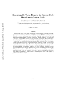Dimensionally Tight Bounds for Second-Order Hamiltonian Monte Carlo