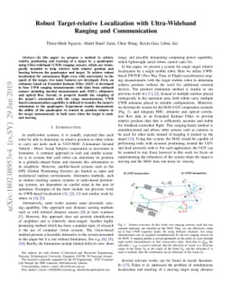 Robust Target-relative Localization with Ultra-Wideband Ranging and
  Communication
