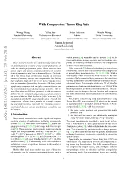 Wide Compression: Tensor Ring Nets