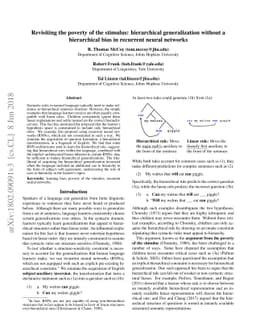 Revisiting the poverty of the stimulus: hierarchical generalization
  without a hierarchical bias in recurrent neural networks