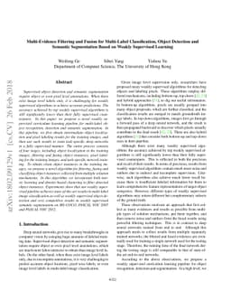 Multi-Evidence Filtering and Fusion for Multi-Label Classification,
  Object Detection and Semantic Segmentation Based on Weakly Supervised
  Learning