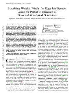 PBGen: Partial Binarization of Deconvolution-Based Generators for Edge
  Intelligence