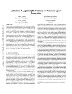 Cuttlefish: A Lightweight Primitive for Adaptive Query Processing