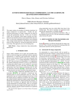 Autoencoder based image compression: can the learning be quantization
  independent?