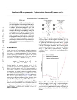 Stochastic Hyperparameter Optimization through Hypernetworks