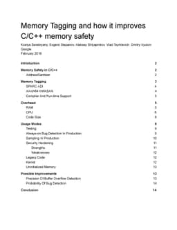 Memory Tagging and how it improves C/C++ memory safety